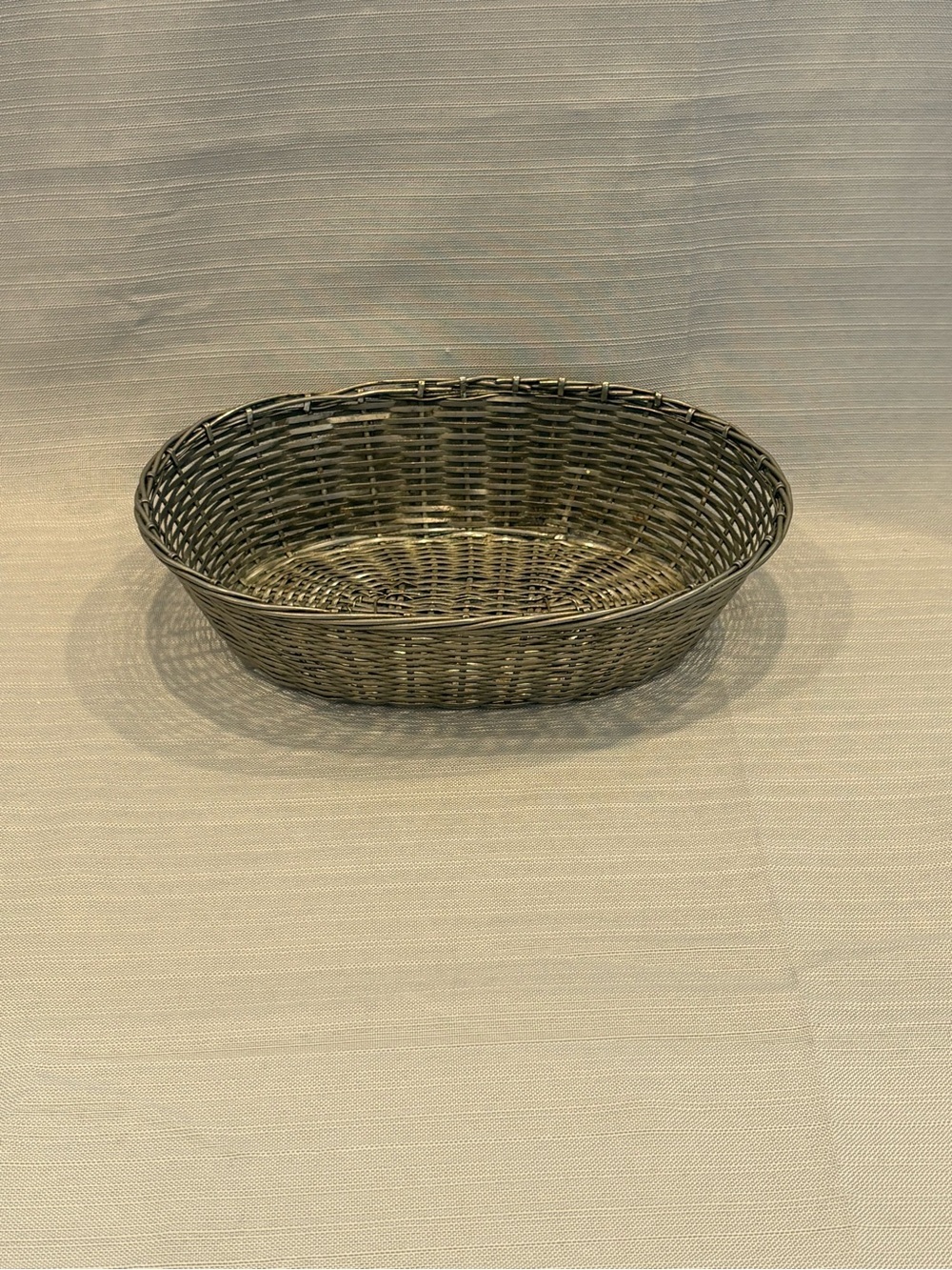 French Silver Plated Bread Or Egg Basket Circa 1950. Vintage Wire Basket-France